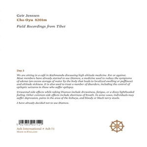 Cho oyo 8201 m : field recordings from Tibet